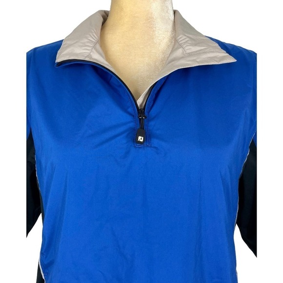 FootJoy DryJoys Short Sleeve Quarter Zip Pull Over Wind Shirt Small Outdoors - Picture 3 of 9